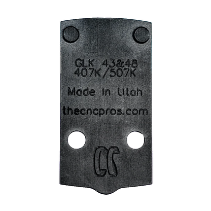 Glock 48/43 to Holosun EPS/EPS Carry/407K/507K/SCS Carry Steel Red Dot Plate